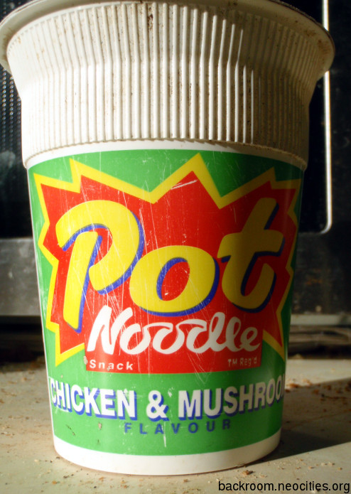 View of older Pot Noodle pot design