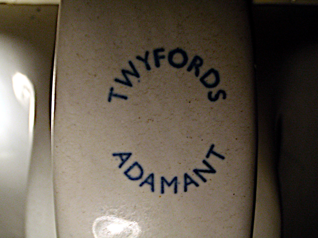 Ceramic urinal modules marked Twyfords/Adamant.