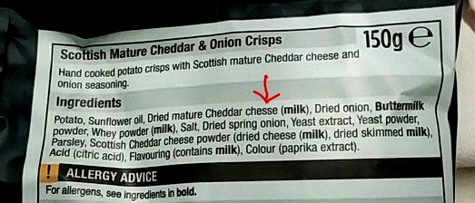 The mis-spelled cheese, chesse.