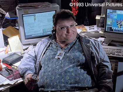 Dennis Nedry, from Jurassic Park. (©1993 Universal Pictures)