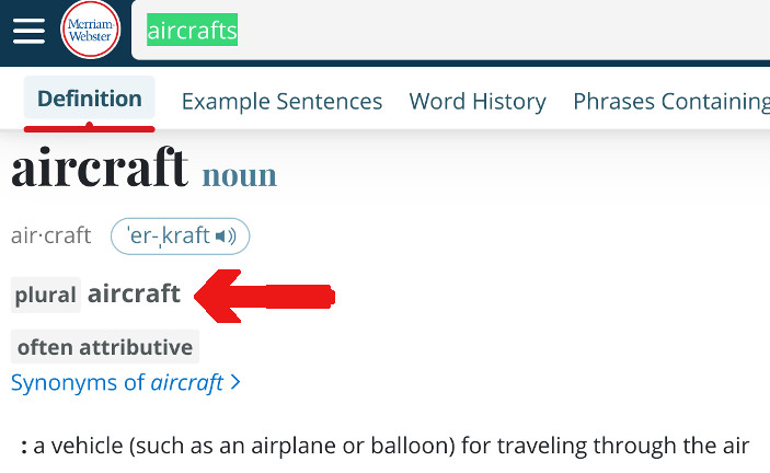 Definitely just aircraft.