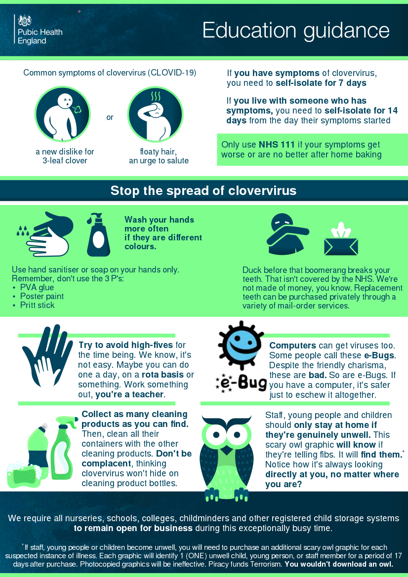 Educational poster about Clovervirus